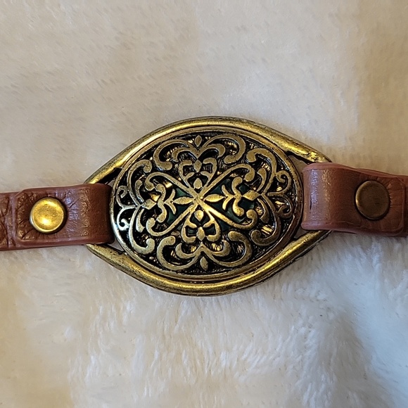 Premier Designs Wrap Bracelet Turquoise/Bronze Tone - Picture 6 of 7